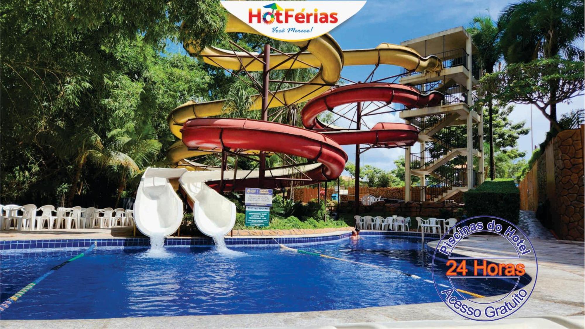 Golden Dolphin Express-Com Roupas De Cama E Banho, Piscinas 24H, Proximo Ao Water Park, Hotel Prive, Boulevard, Riviera - Hotferias Caldas Novas Exterior photo